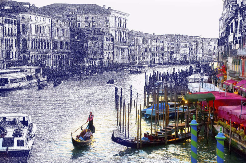 Grand Canal Venice with gondola